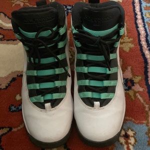 Air Jordan 23 green slime leather sneakers